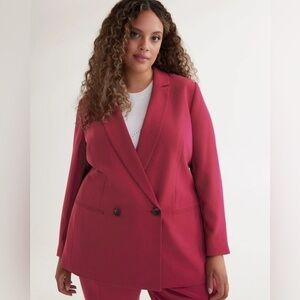 Penn by Penningtons Fluid Double-Breasted Suit Blazer